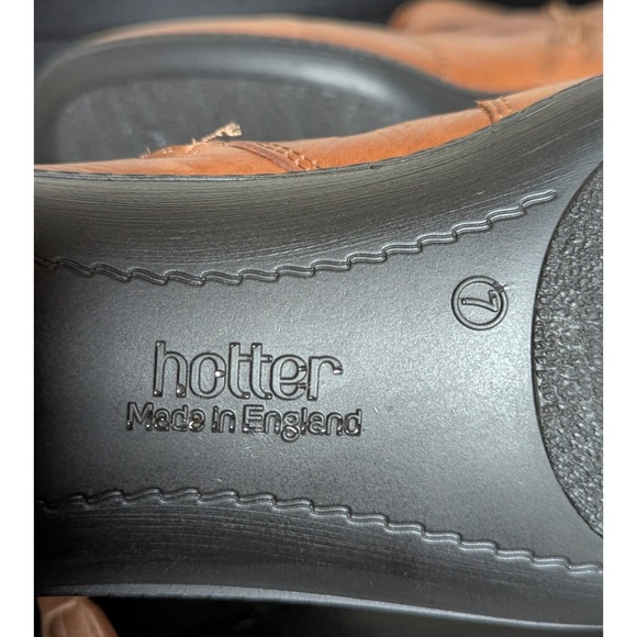 Women's Hotter Chester Leather Ankle Boots 9 Zippered Straps Double Tassels Heel - Picture 7 of 11